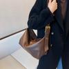Bolso Tote de Axila Simple de Alta Gama de Gran Capacidad de Color Puro Bolso de Mujer 2023 Nuevo Otoño e Invierno Casual Hombro Cruzado