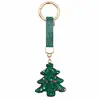 Chaveiro de Árvore de Natal cintilante cravejado de diamantes da série de Natal, pingente de bolsa de luxo leve totalmente cravejado de diamantes de argila, alça de celular