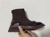 Botas Chelsea Slim Elásticas Outono 2025 Femininas Nova Moda Temperamento Botas Meia Salto Alto Femininas Estilo Britânico Botas Femininas