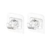 Soporte Fijo para Barra de Cortina, Gancho Adhesivo Transparente para Barra de Cortina Montado en la Pared sin Perforaciones, Soporte Fijo Adhesivo Ajustable para Barra