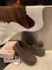 Zapatos de Felpa con Suela Gruesa de Cuero Genuino 2026 Otoño e Invierno Nuevo Estilo Coreano Versátiles de Cuero y Piel Integrados que Aumentan la Altura Zapatos Casuales de Algodón para Mujer
