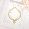 Librito Rojo Tulipán Pulsera de Doble Capa para Niñas Verano TikTok Marea Nacional Jade Hetian Pulsera de Flores Ricas Avanzada