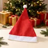 Chapéu de Natal Grande Vermelho Não Tecido Suprimentos de Decoração de Natal Acessórios de Cabelo para Adultos e Crianças Chapéu de Papai Noel para Festa