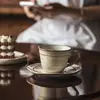 Taza de cerámica de alto valor estético personalizada para el hogar, taza diaria para beber, taza de café vintage francesa, juego de taza y platillo para el té de la tarde