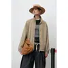Chaqueta de diseño de nicho retro estilo japonés Rumeng, marca de moda con cuello alto para hombre y mujer, abrigo casual versátil de gran tamaño para otoño para parejas