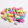 Cuentas sueltas perforadas en rodajas de cerámica blanda de carambola de color, accesorios para pulseras y collares hechos a mano