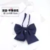 Corbata Gris con Diseño Floral para Niños y Niñas, Niños, Estudiantes de Primaria y Secundaria, Pajarita Azul Oscuro de Color Sólido, Cinta, Accesorios para Uniforme Escolar JK