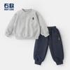 Conjunto de Roupa de Outono para Meninos Roupas Infantis Conjunto de Duas Peças Moletom e Calça de Moletom para Crianças Pequenas Tendência de Primavera e Outono para Meninos
