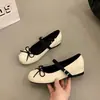 Zapatos Mary Jane estilo francés con lazo para mujer, nueva moda de otoño 2026, perfectos con vestidos, con tacón oculto, zapatillas de ballet