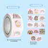 500 pegatinas/rollo pegatinas de gato regordete Pusheen para diario, decoración de coche, vaso de agua, cinta para niños al por mayor