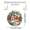 Castillo de Papá Noel Globo Colgante Acrílico Plano 2D Atmósfera Festiva Navideña Manualidades Colgantes
