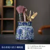 Porcelana Azul y Blanca Ceremonia del Té Liujunzi Kung Fu Juego de Té Suministros Accesorios Juego de Pintura de Paisajes Herramientas Cerámicas para Hacer Té Cuchillo para Té Pinza