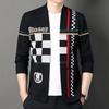 Ventas Directas de Fábrica Ventas Calientes Transfronterizas Cárdigan de Punto Casual de Moda para Hombre Suéter de Combinación de Colores Chaqueta Suéter Ropa de Hombre