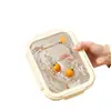 Pote de Vidro Borossilicato para Almoço, Recipiente para Armazenamento de Alimentos no Micro-ondas, Marmita para Trabalhadores de Escritório, Tigela de Vidro, Recipiente para Alimentos, para Micro-ondas