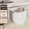 Cozinha dobrável parede montado caixote do lixo porta armário doméstico pendurado grande armazenamento papel bin criativo triagem lixeira