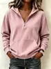 Sudadera con Capucha y Media Cremallera de Rayas Verticales Amazon Transfronteriza 2026, Sudadera Casual de Manga Larga Ajustada
