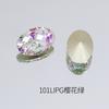 Dongzhou Diamante 12*8 Corte de Fuegos Artificiales Ovalado Diamante para Uñas Super Brillante Cristal K9 de Alta Calidad Forma de Dan Diamante con Base Puntiaguda Accesorios para Uñas