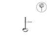 Stud de Titanio F136 para Oreja Labio Tornillo con Rosca Interna Varilla Hueso de Oreja G23 Base para Labio con Rosca Interna Fabricante Venta al por Mayor