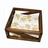 Caja de Servilletas Marrón Estilo Antiguo, Estante de Almacenamiento para Artículos del Hogar, Caja de Almacenamiento para Escritorio de Oficina y Encimera de Cocina