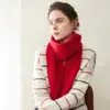 Bufanda de Cachemira para Mujer 100% Cachemira Pura Moda Otoño e Invierno Elegante Versátil Simple Cálida Bufanda Tejida