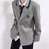 Uniforme Retro Japonés Dk Estilo Escolar Top Estilo Universitario Traje Jk Gris L Vestido Chaqueta Casual para Hombre