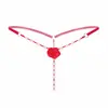 Calcinha Erótica Plus Size para Mulheres, Tanga Massageadora com Pérolas, Totalmente Transparente, Sedutora e Sexy, Calcinha T Sem Remoção 2143
