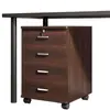 Archivero, mueble de almacenamiento bajo escritorio para estación de trabajo de oficina, gabinete lateral pequeño móvil tipo cajonera con cerradura, mueble bajo