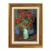 Pintura a Óleo Estilo Natureza Morta Floral Europeu com Moldura Dourada Vintage para Sala de Estar, Hall de Entrada, Hotel e Pousada, Pintura para Pendurar com Moldura, Pintura Decorativa, Arte de Parede