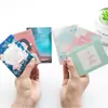 Papel Facial de Linho com Filme Azul Absorvente de Óleo para Mulheres, 50 Folhas por Caixa, Papel Absorvente de Óleo para Controle de Oleosidade, Portátil e Especializado