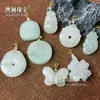 Hebilla de Plata S925 Cui Tianshan Jade de Seda Dorada Natural de Xinjiang Hebilla de Seguridad Retro Colgante Joyería Chinoiserie Nueva Accesorios Venta al por Mayor