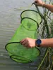 Cesta de Peixe Conveniente Bolsa de Rede Gaiola de Camarão de Nylon Rede de Pesca Dobrável Colapsável Anti-salto Anti-pendurar Pesca Selvagem Proteção de Peixe Cesta de Peixe de Barriga Grande Espessa