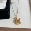 Collar con Colgante de Poni de Madera para Mujer 2025 Nuevo Otoño e Invierno Cadena Larga para Suéter Accesorio Vintage del Año del Zodiaco Buena Suerte