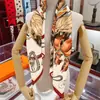 Novedad Primavera y Verano Estilo Francés 90cm Cadena de Carruaje de Caballos Bufanda Protectora del Sol de Viaje para Mujer Bufanda Cuadrada Grande Bufanda Bufanda de Seda Pañuelo para la Cabeza