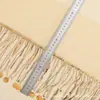 Nuevo Encaje de Borla de Lentejuelas Solubles en Agua de 16 cm Escenario Danza Latina Traje de Perlas Espiga de Trigo Cortina Joyería Traje Raib