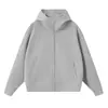 Sudadera con capucha y cremallera de peso pesado 400g Nueva de Primavera para Hombre, Sudadera con Capucha Estilo Americano Casual de Corte Holgado, Personalizable