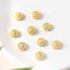 Nuevo Método Chino Antiguo Arena Oro Color Esmalte Cuentas Dzi Accesorios DIY Cuerda para Cuentas Hecha a Mano Accesorios para Tejer Mantra de Seis Caracteres Plata Tibetana
