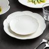 Novo prato de louça conjunto luxo leve louça de cerâmica restaurante Tigela Pétala hotel característico prato oscilante prato simples de formato especial