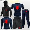 Traje deportivo de fitness transfronterizo para hombre, para correr, entrenar, primavera y verano, de secado rápido, muy elástico, ajustado, para correr por la mañana y por la noche, para baloncesto.