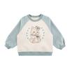 Sudadera Raglán de Bloques de Color Dulce Color Caramelo para Niñas Wulibu 2026 Primavera y Otoño Estampado Digital Colorido Top Casual