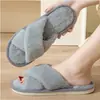 Sapatos de algodão cruzados de cor sólida para outono e inverno, novos, moda para casa, femininos, pelúcia, quentes, vendas transfronteiriças, sapatos de algodão