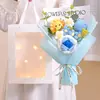 Ramo de Flores de Punto Creativo Transfronterizo para San Valentín de Rosas, Tulipanes, Girasoles y Flores Preservadas como Regalo de Cumpleaños para Novia