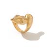 Anillo Abierto Plisado de Metal Líquido Estilo Ins Transfronterizo Europeo y Americano para Mujer, Personalizado, Brillante, Gotas de Agua, Anillo para el Dedo, Soporte