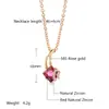 Europa y Estados Unidos joyería explosiva transfronteriza de Amazon cadena de clavícula de oro rosa 585 colgante de circón Collar de moda