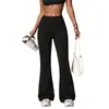 Pantalones de Yoga de Comercio Exterior de Amazon 2026 Color Sólido Ajustados Levanta Glúteos Versátiles para Exteriores Acampanados Deportivos de Fitness para Mujer