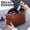 Producto Nuevo Transfronterizo, Neceser de Mano para Hombre de Lujo Ligero, Bolso Organizador de Almacenamiento de Cuero Retro Resistente al Agua Portátil para Cuidado de la Piel