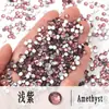 Venda Quente Transfronteiriça 1440 Peças Por Pacote Vidro Fundo Plano Leque para Nail Art em Formato de Leque DIY Nude Ab Redondo Acessórios Atacado