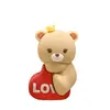 Figurilla de Oso de Goma Blanda 3D Versión Q de Dibujos Animados de PVC Adorno de Decoración de Pastel Regalo de Celebridad de Internet Decoración de Coche Venta al por Mayor