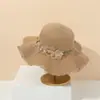 Chapéu de Sol de Verão para Adultos Novos Chapéu de Proteção Solar Feminino Chapéu de Palha de Praia Chapéu de Palha Feminino Versátil Chapéu com Proteção Facial