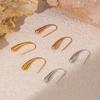 Pendientes colgantes pequeños y exquisitos de Marka French para mujer, de acero de titanio chapado en oro de 18 quilates, con gancho, joyería para mujer.