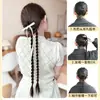 Peruca Cabelo Artificial Tranças Enroladas Femininas Torção Dupla Longas Novas Estilo Chinês Pequenas Tranças Círculo de Cabelo Tranças de Rabo de Cavalo